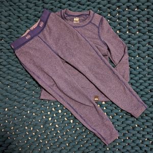 REI brands, kids base layer set, blue